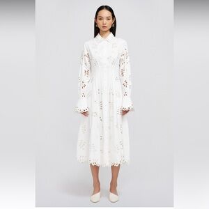 NWT Simkhai Eda Dress, White, Size Large